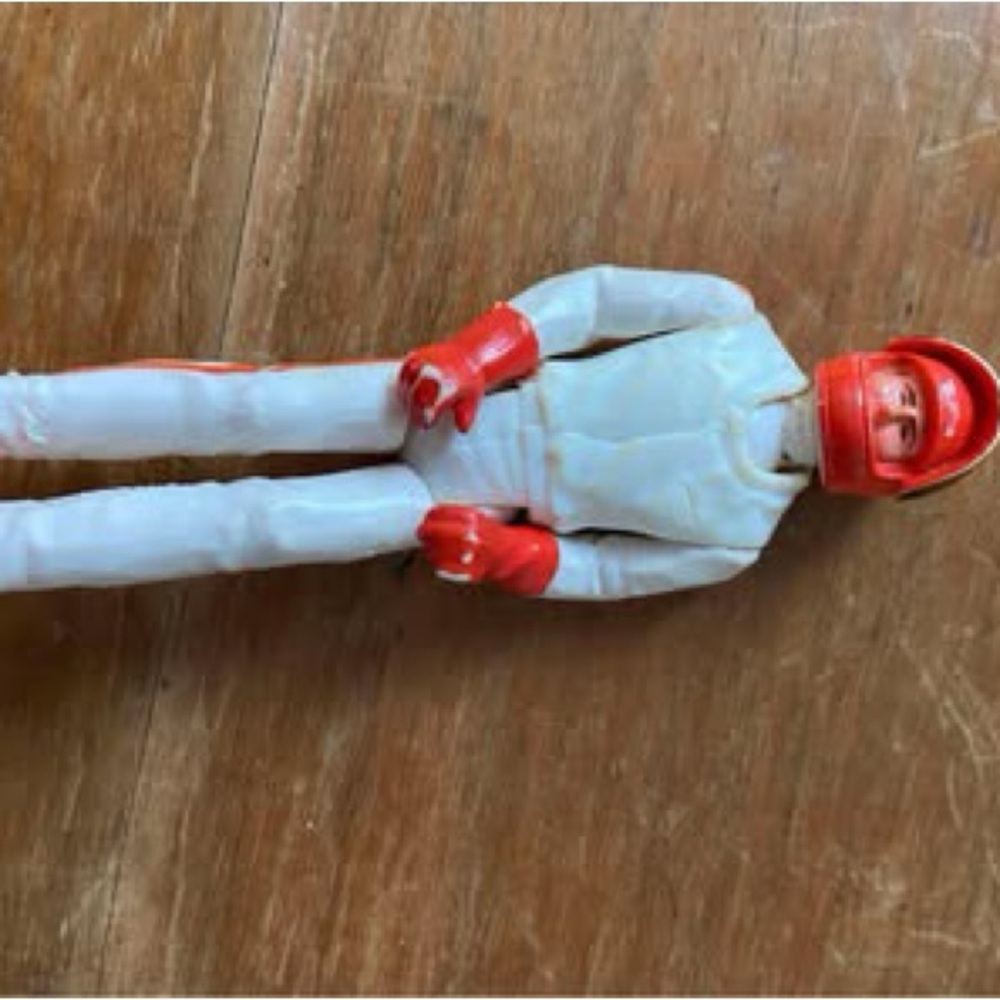Tonka vintage 70’s Racing Driver Action Figure - Red & White